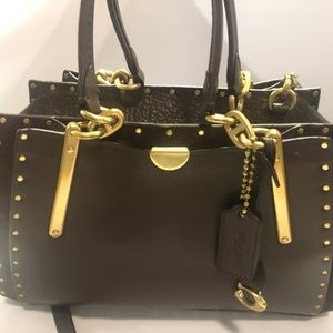 Coach Border Rivets Leather & Suede Dreamer